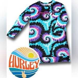 Hurley Kids' Spiral Tie-Dye Sweater Dress L